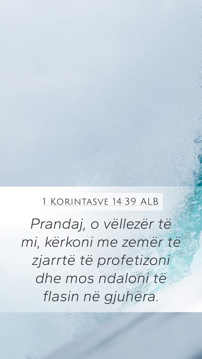 1 Korintasve 14:39 ALB Bible Verse Image