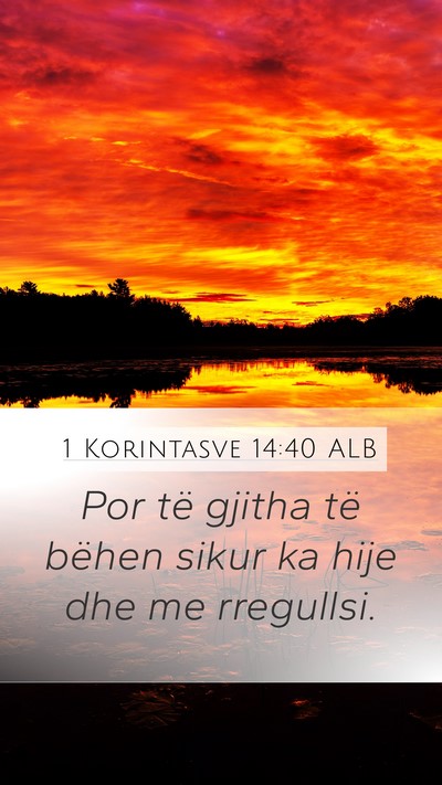 1 Korintasve 14:40 ALB Bible Verse Image