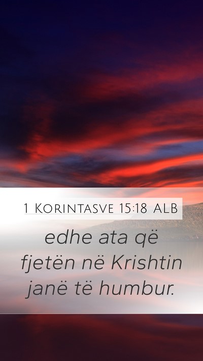 1 Korintasve 15:18 ALB Bible Verse Image