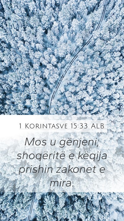 1 Korintasve 15:33 ALB Bible Verse Image