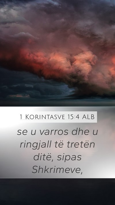 1 Korintasve 15:4 ALB Bible Verse Image