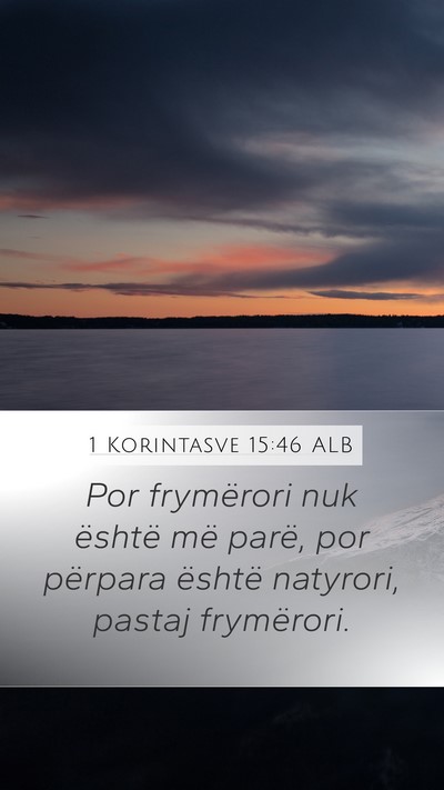 1 Korintasve 15:46 ALB Bible Verse Image
