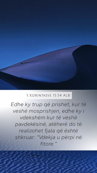 1 Korintasve 15:54 ALB Bible Verse Image
