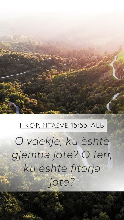 1 Korintasve 15:55 ALB Bible Verse Image