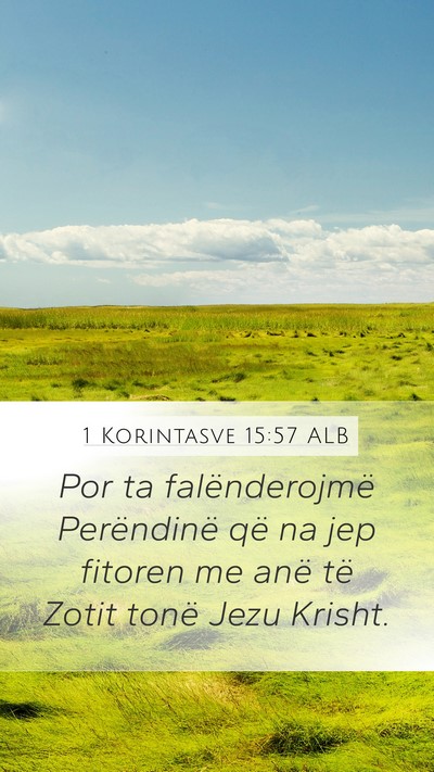1 Korintasve 15:57 ALB Bible Verse Image