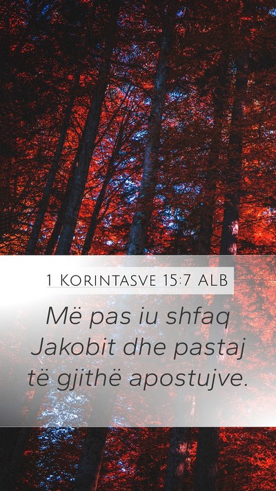 1 Korintasve 15:7 ALB Bible Verse Image