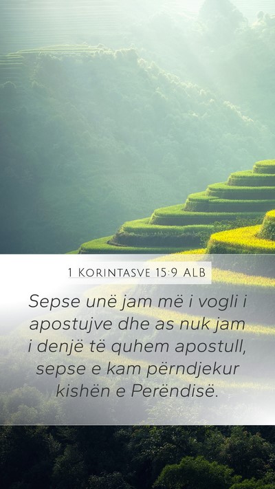 1 Korintasve 15:9 ALB Bible Verse Image