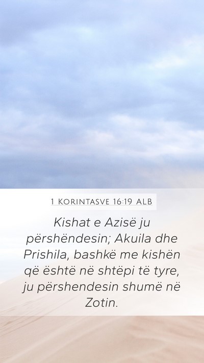 1 Korintasve 16:19 ALB Bible Verse Image
