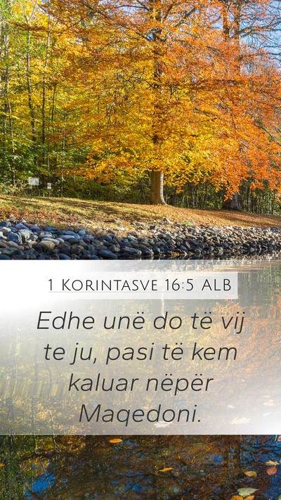 1 Korintasve 16:5 ALB Bible Verse Image