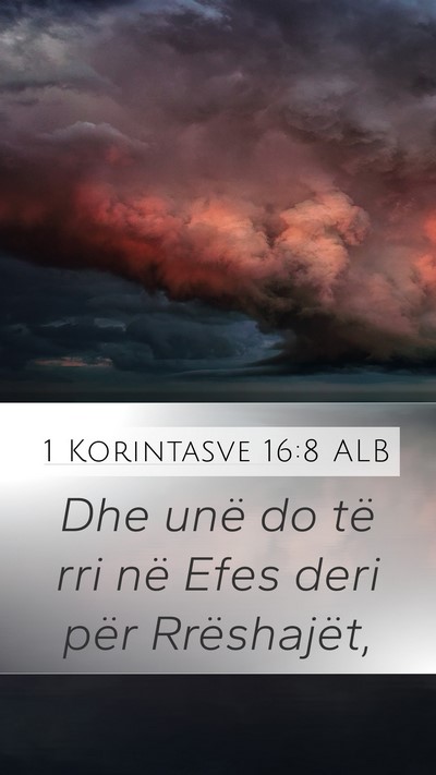 1 Korintasve 16:8 ALB Bible Verse Image