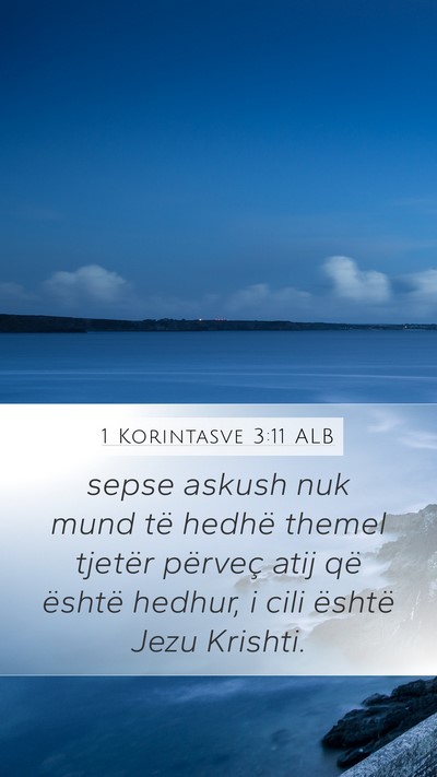 1 Korintasve 3:11 ALB Bible Verse Image