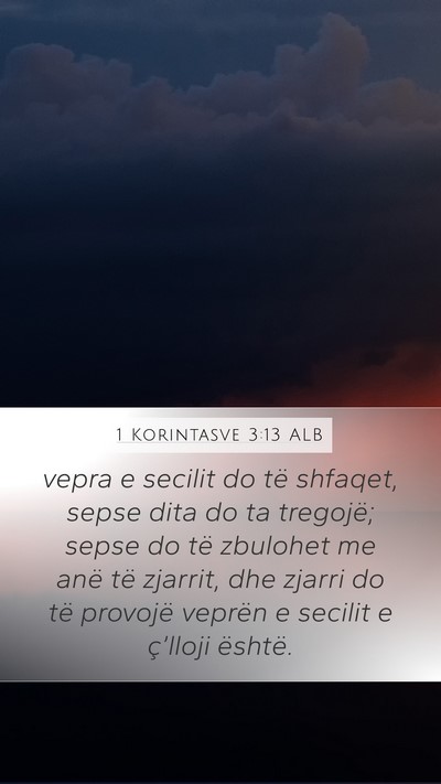 1 Korintasve 3:13 ALB Bible Verse Image