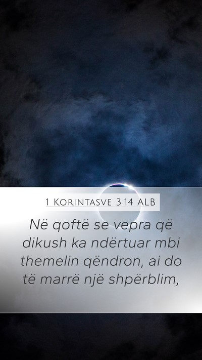 1 Korintasve 3:14 ALB Bible Verse Image