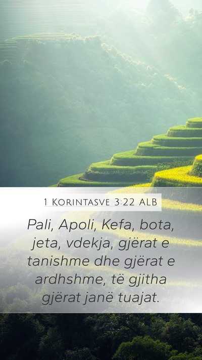 1 Korintasve 3:22 ALB Bible Verse Image