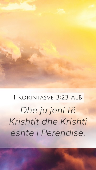 1 Korintasve 3:23 ALB Bible Verse Image