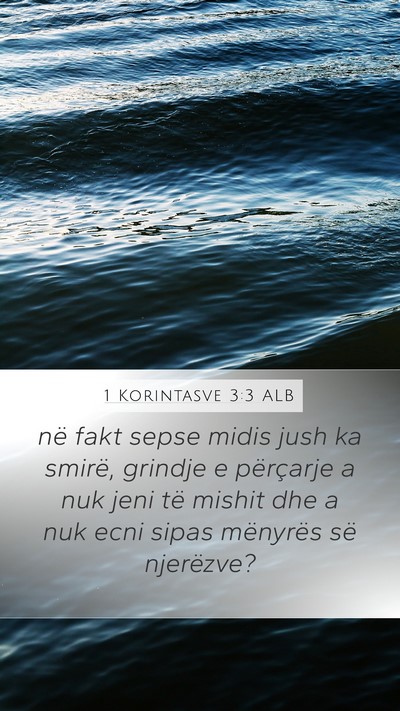 1 Korintasve 3:3 ALB Bible Verse Image