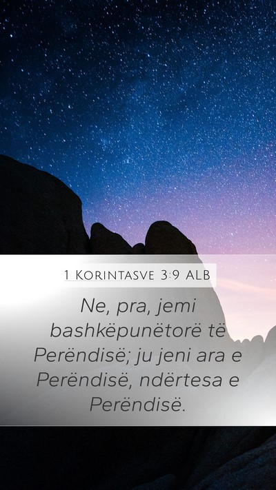 1 Korintasve 3:9 ALB Bible Verse Image