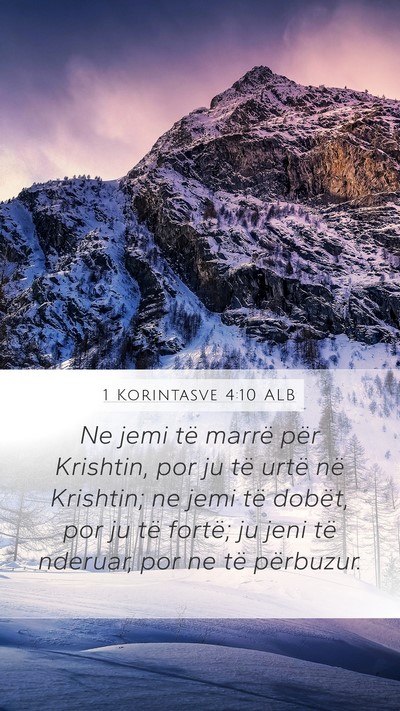 1 Korintasve 4:10 ALB Bible Verse Image
