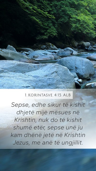 1 Korintasve 4:15 ALB Bible Verse Image