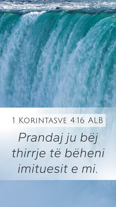 1 Korintasve 4:16 ALB Bible Verse Image