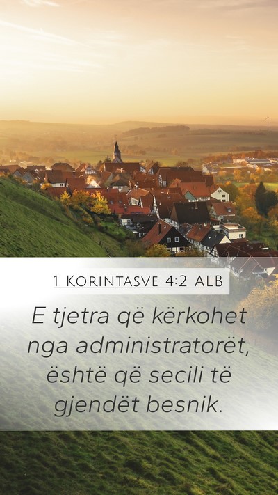 1 Korintasve 4:2 ALB Bible Verse Image