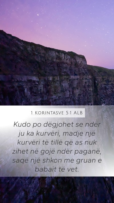 1 Korintasve 5:1 ALB Bible Verse Image