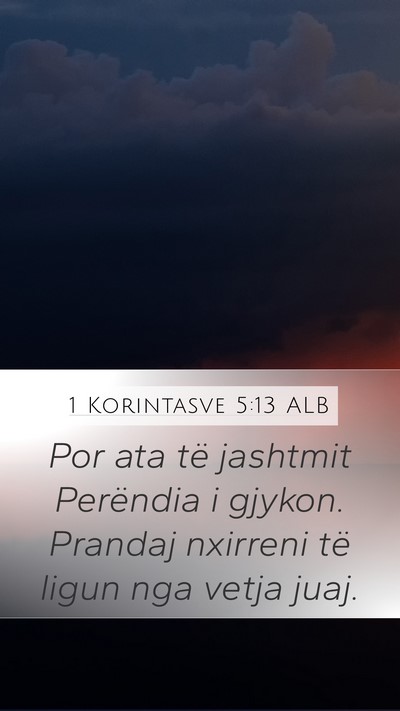1 Korintasve 5:13 ALB Bible Verse Image