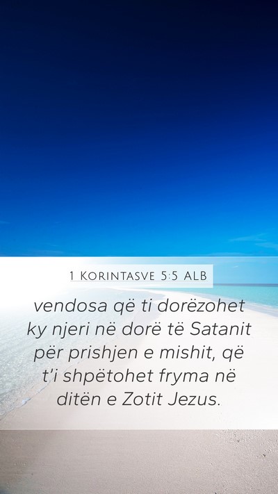 1 Korintasve 5:5 ALB Bible Verse Image