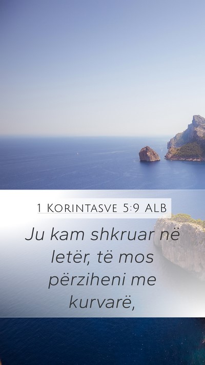 1 Korintasve 5:9 ALB Bible Verse Image