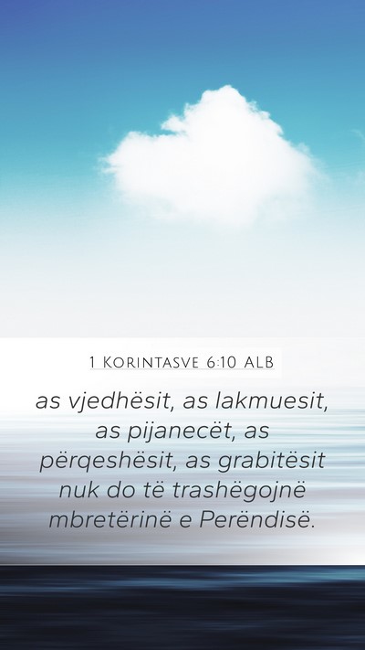 1 Korintasve 6:10 ALB Bible Verse Image