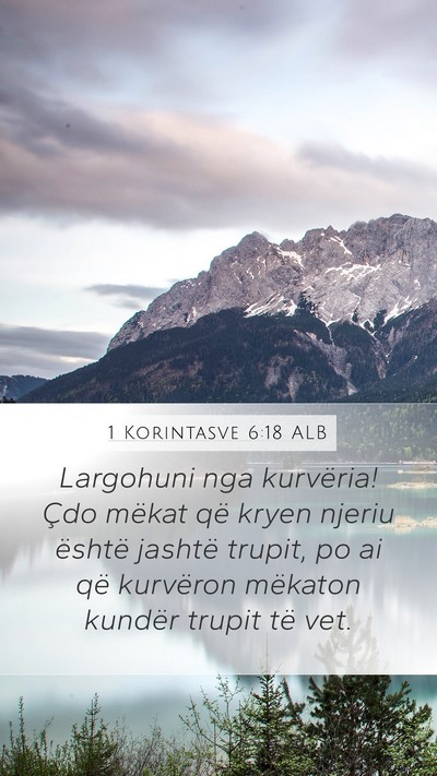 1 Korintasve 6:18 ALB Bible Verse Image