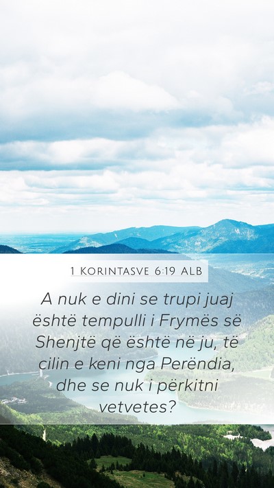 1 Korintasve 6:19 ALB Bible Verse Image
