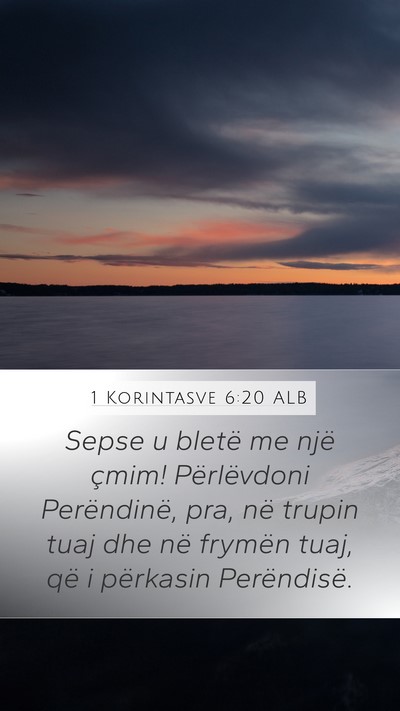 1 Korintasve 6:20 ALB Bible Verse Image