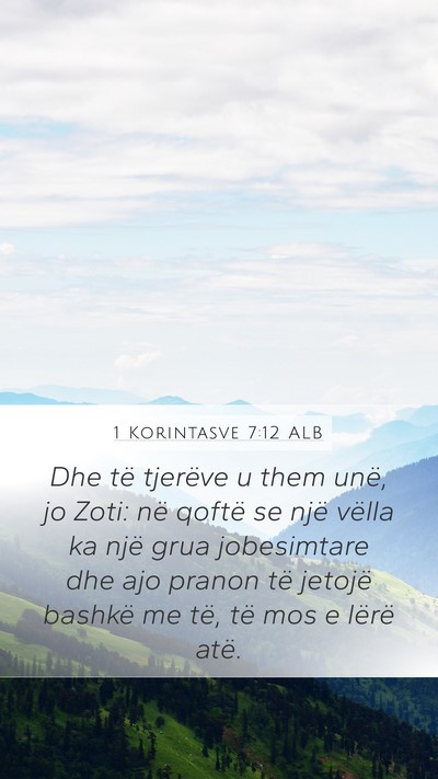 1 Korintasve 7:12 ALB Bible Verse Image