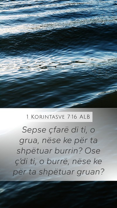 1 Korintasve 7:16 ALB Bible Verse Image