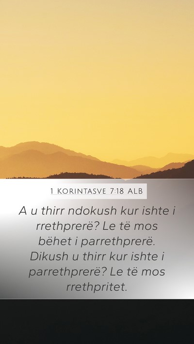 1 Korintasve 7:18 ALB Bible Verse Image