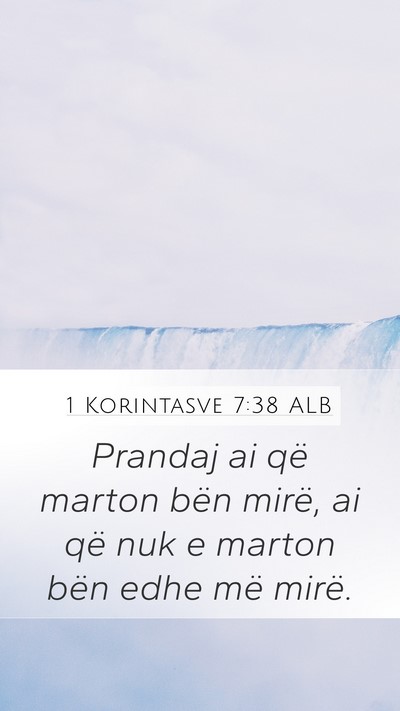 1 Korintasve 7:38 ALB Bible Verse Image