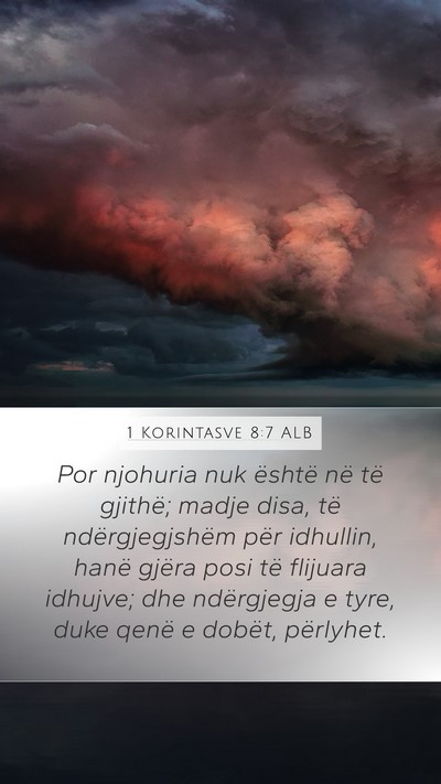 1 Korintasve 8:7 ALB Bible Verse Image