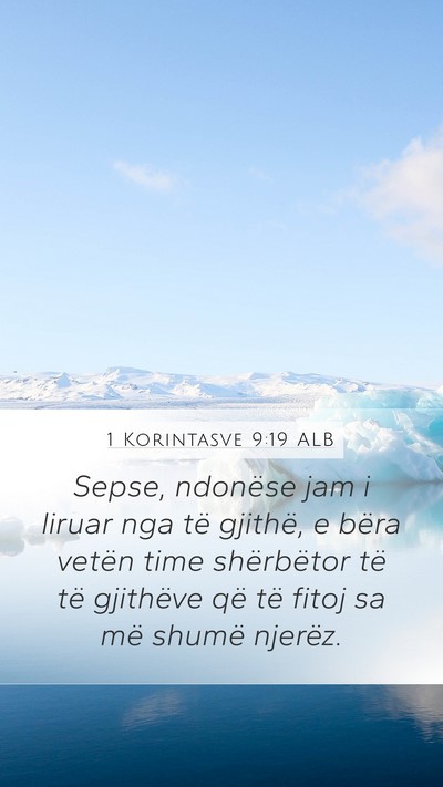 1 Korintasve 9:19 ALB Bible Verse Image