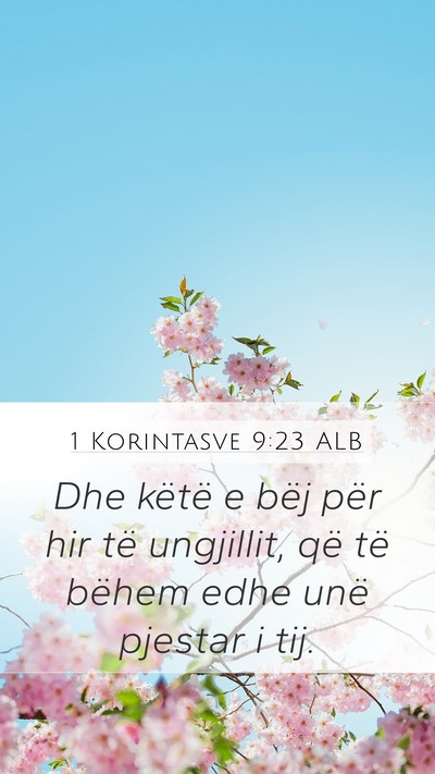1 Korintasve 9:23 ALB Bible Verse Image