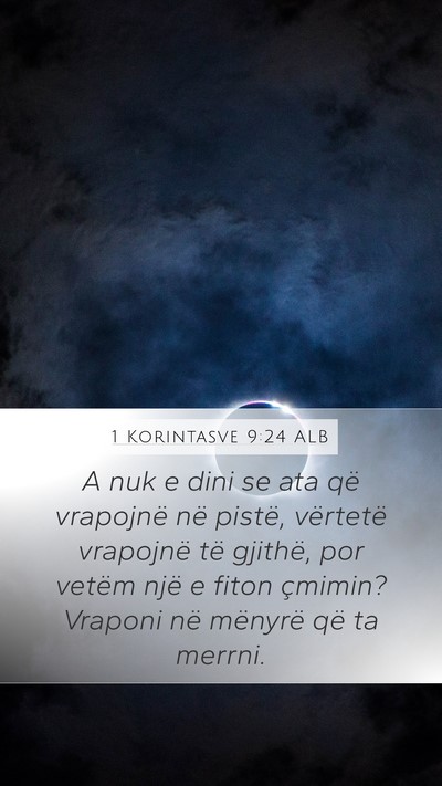 1 Korintasve 9:24 ALB Bible Verse Image
