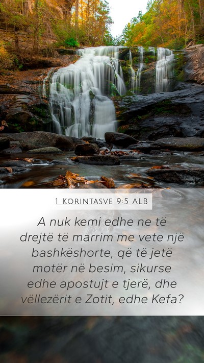 1 Korintasve 9:5 ALB Bible Verse Image