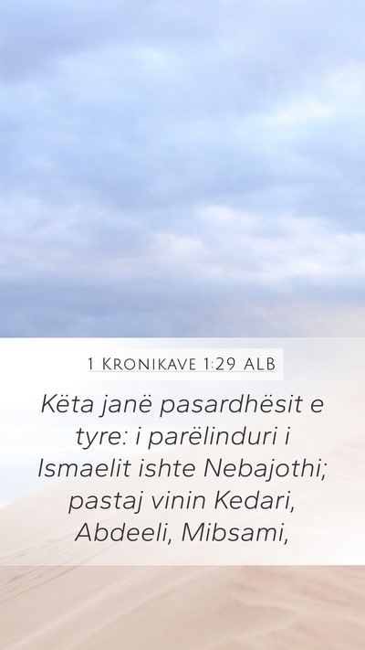 1 Kronikave 1:29 ALB Bible Verse Image