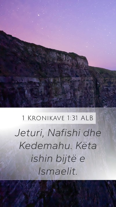 1 Kronikave 1:31 ALB Bible Verse Image