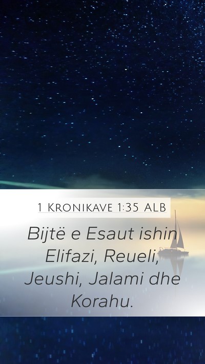 1 Kronikave 1:35 ALB Bible Verse Image