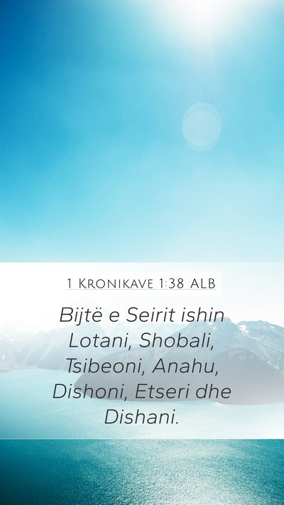 1 Kronikave 1:38 ALB Bible Verse Image