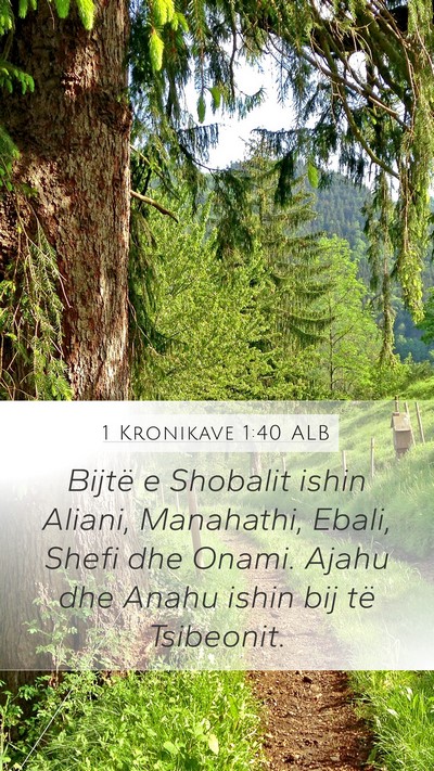1 Kronikave 1:40 ALB Bible Verse Image