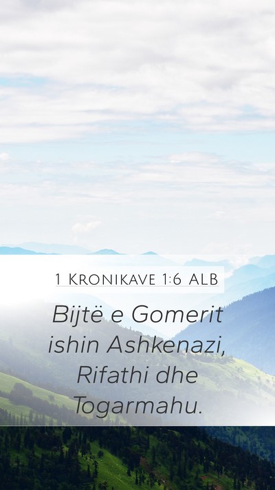 1 Kronikave 1:6 ALB Bible Verse Image