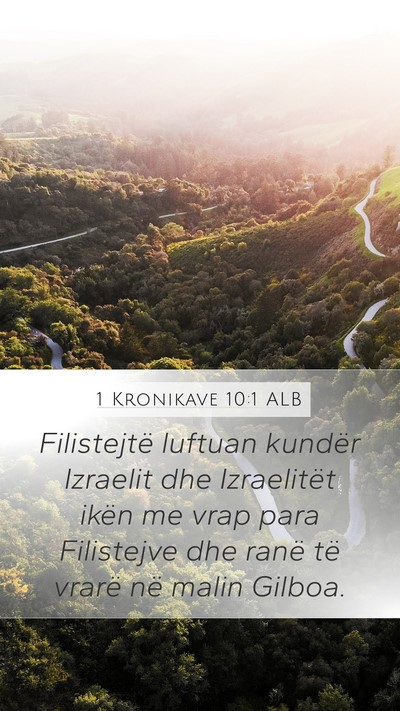1 Kronikave 10:1 ALB Bible Verse Image