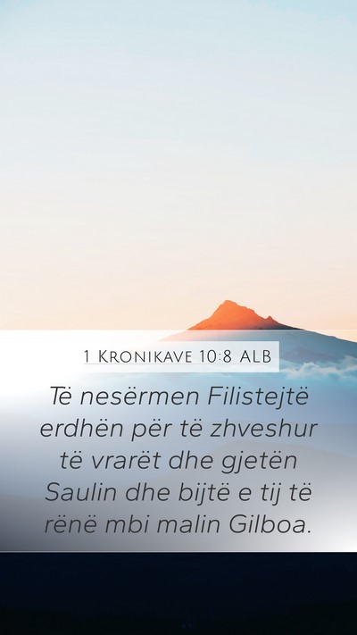 1 Kronikave 10:8 ALB Bible Verse Image